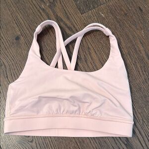 Lululemon energy bra, size 2 light pink